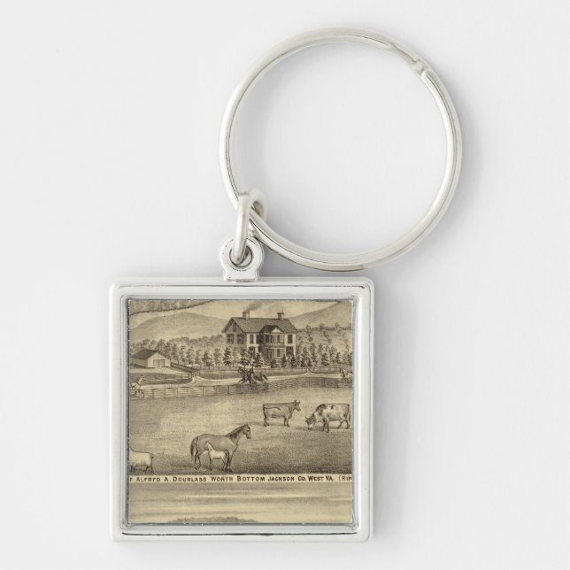 Residence of Alfred A Douglass Key Ring (Front)