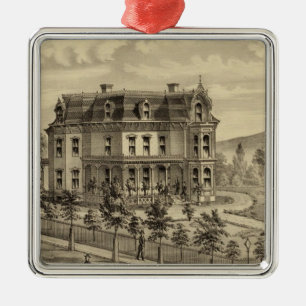 Residence of AM Brown Metal Ornament