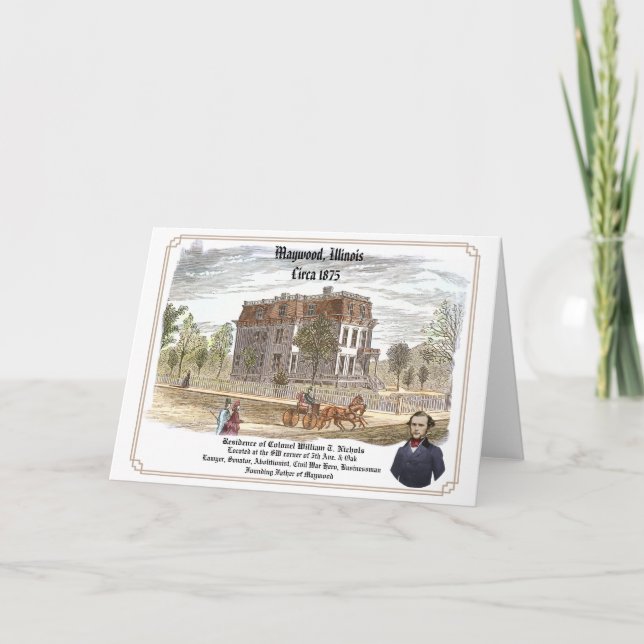 Residence of Colonel W. T. Nichols Card (Front)