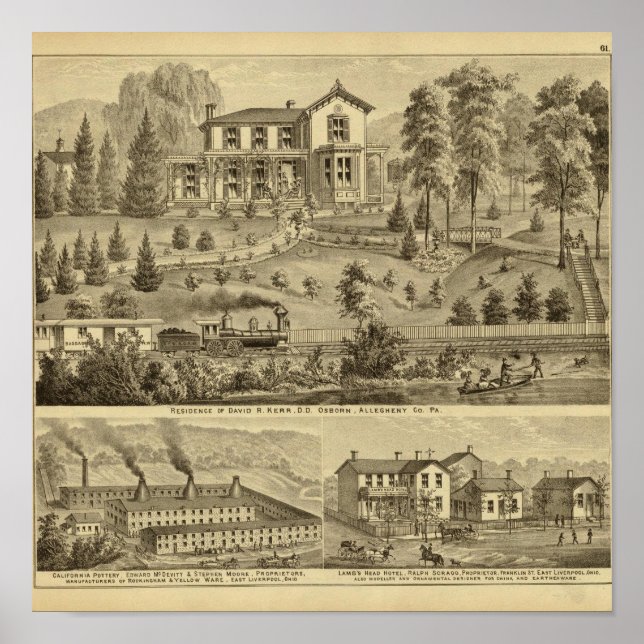 Residence of David R Kerr Poster (Front)