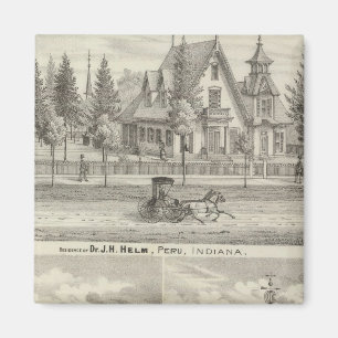 Residence of Dr JH Helm, Peru Magnet