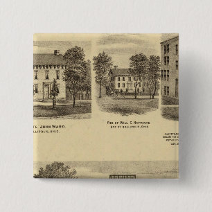 Residence of Dr Joseph Shallcross 15 Cm Square Badge
