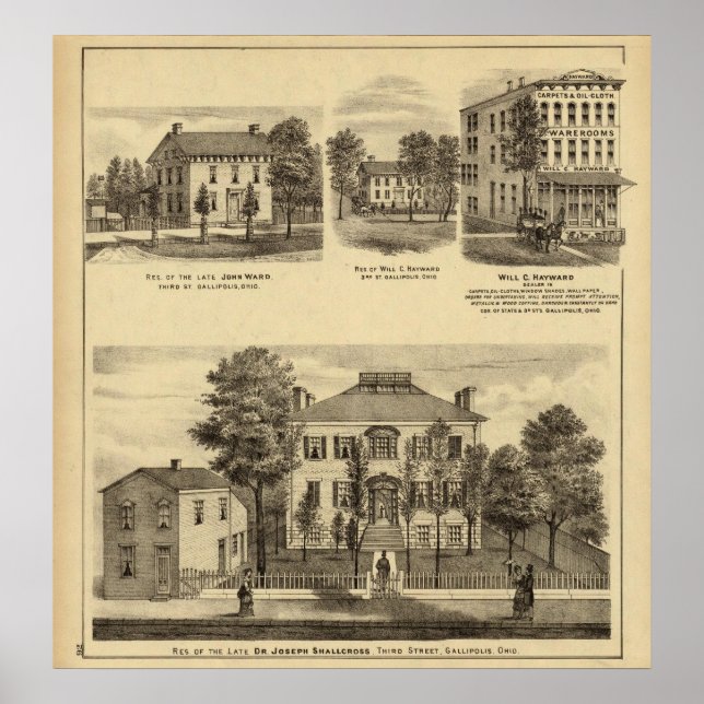 Residence of Dr Joseph Shallcross Poster (Front)