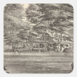 Residence of Dr Robert Laird, Squan, NJ Square Sticker