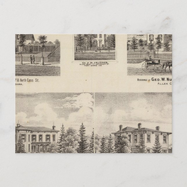 Residence of Henry Baker and others Postcard (Front)