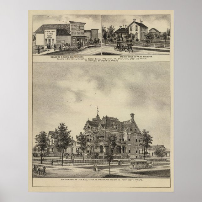 Residence of JD Hill, Kansas Poster (Front)