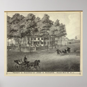 Residence of John S Rogers in Manasquan, NJ Poster