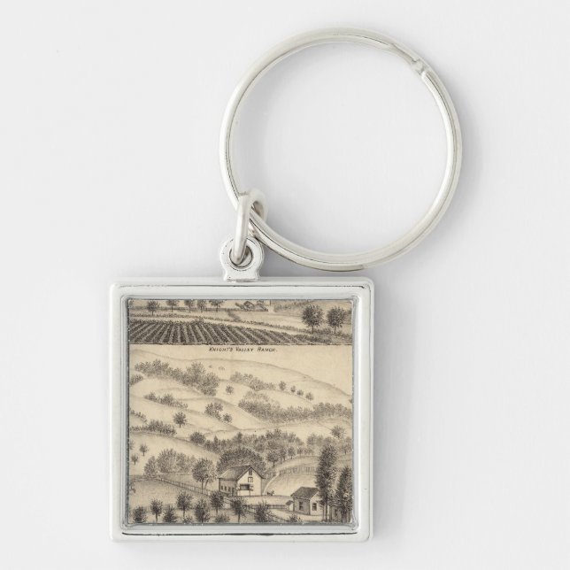 Residence of Joseph Alexander, Mendocino Key Ring (Front)