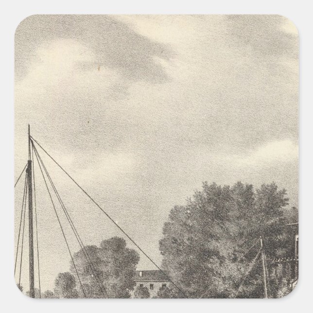 Residence of Joseph Francis, Tom's River, NJ Square Sticker (Front)