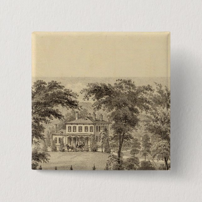 Residence of Marshall McDonald 15 Cm Square Badge (Front)