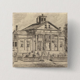 Residence of Mrs EE Marsh, Brandon in Vermont 15 Cm Square Badge