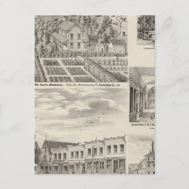 Residence of the late Dr Seth Hobbs Washington Co Postcard (Front)