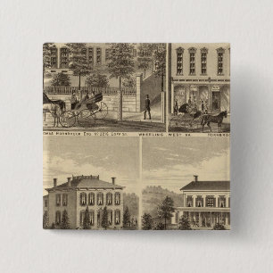 Residence of Thomas Hornbrook 15 Cm Square Badge