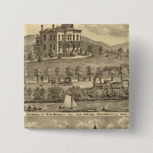 Residence of WH Mooney 15 Cm Square Badge