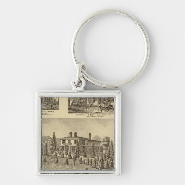 Residence of William Reed , Sewickley Key Ring (Front)