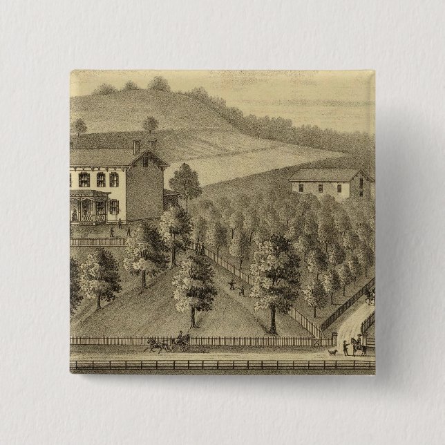 Residence of William Schrader 15 Cm Square Badge (Front)