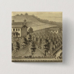 Residence of William Schrader 15 Cm Square Badge