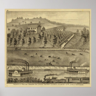 Residence of William Schrader Poster