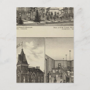 Residences, Abilene, Kansas Postcard