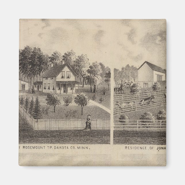 Residences and Barns, Minnesota Magnet (Front)