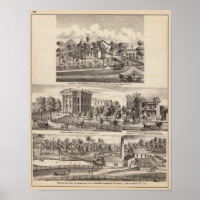 Residences and buildings in Poplar Grove