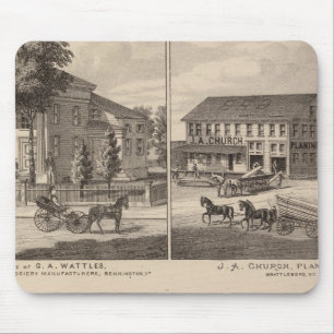 Residences and factory in Bennington Mouse Pad