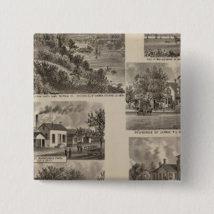 Residences and Factory in Minnesota 15 Cm Square Badge