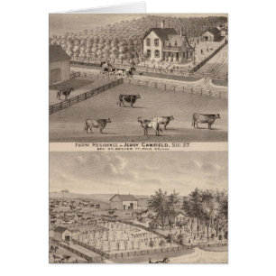 Residences and farms of J Canfield and J Wood