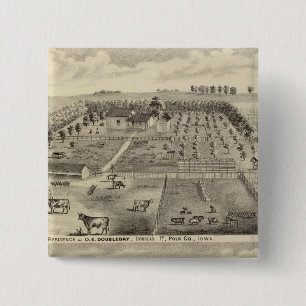 Residences and office, Douglas Tp 15 Cm Square Badge
