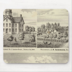 Residences and school in Garden Grove Mouse Pad