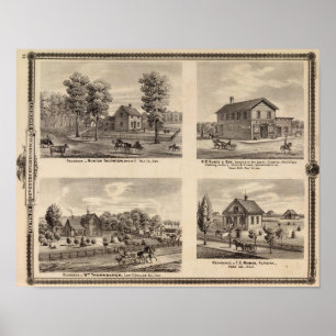 Residences and store in Polk County Poster