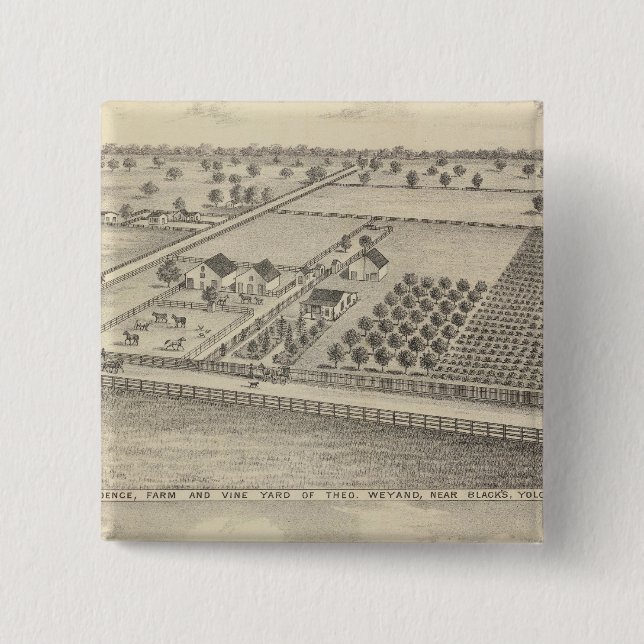 Residences, Black's Station 15 Cm Square Badge (Front)