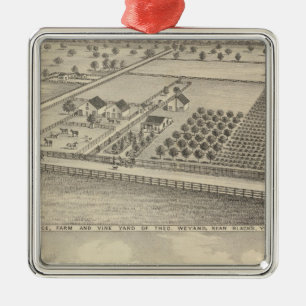 Residences, Black's Station Metal Ornament