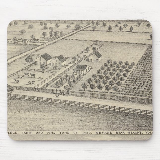 Residences, Black's Station Mouse Pad (Front)