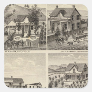 Residences, Brewery, ranch Square Sticker
