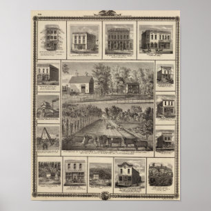 Residences & businesses in Muscatine Poster