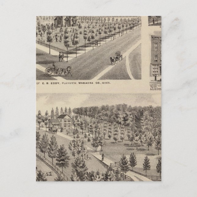 Residences, Farm, Minnesota Postcard (Front)