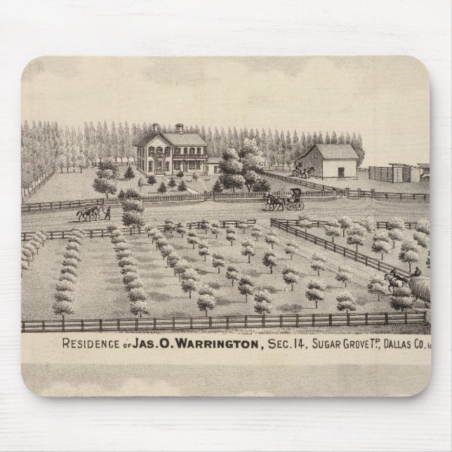 Residences & farm of Warrington Mouse Pad (Front)