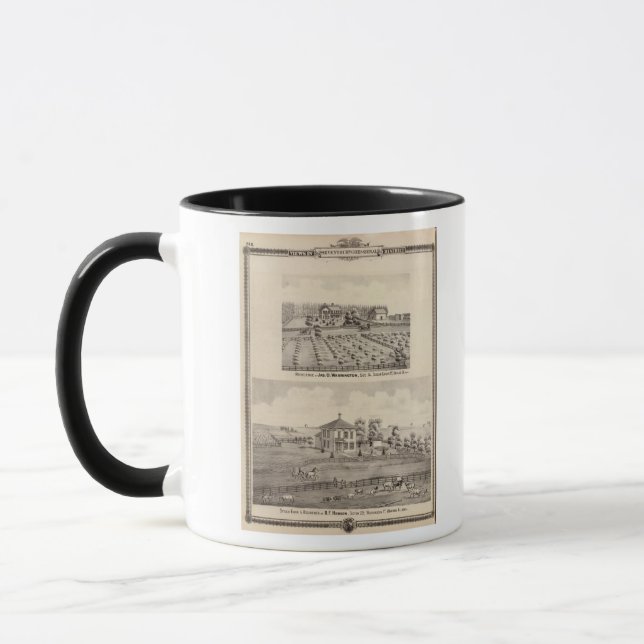 Residences & farm of Warrington Mug (Left)