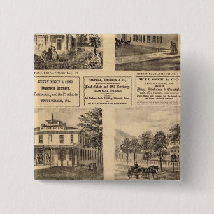 Residences, hotels, Titusville, Franklin 15 Cm Square Badge