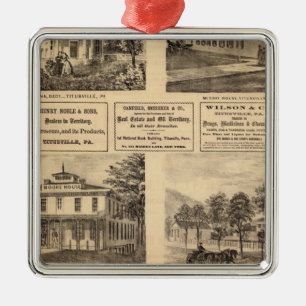 Residences, hotels, Titusville, Franklin Metal Tree Decoration