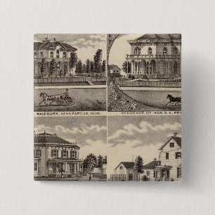 Residences in Minnesota 15 Cm Square Badge