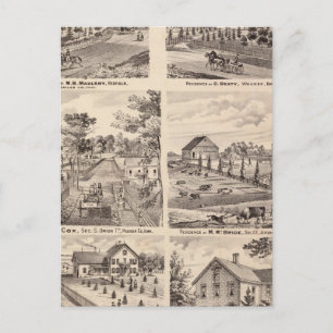 Residences in Redfield Postcard