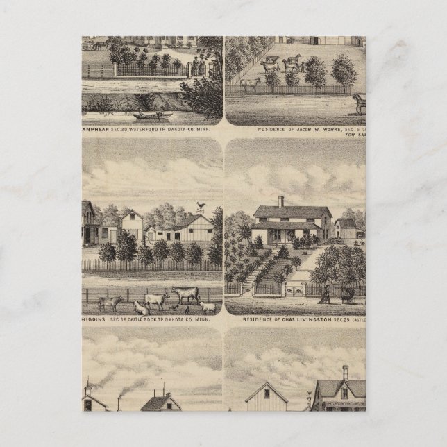 Residences, Minnesota 2 Postcard (Front)