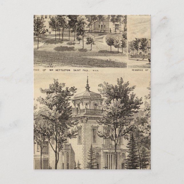 Residences, Minnesota Postcard (Front)