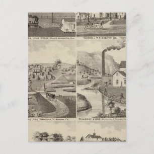 Residences, Minnesota Postcard