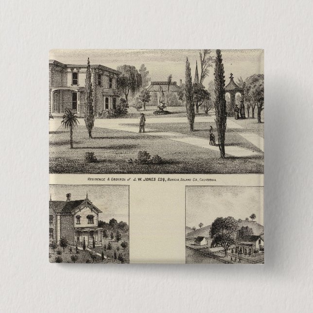 Residences, Monastery 15 Cm Square Badge (Front)