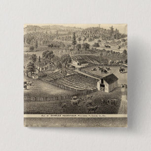 Residences of Charles Alexander 15 Cm Square Badge