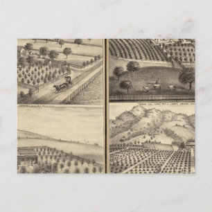 Residences of Edward Jennings, Alfred Symonds Postcard