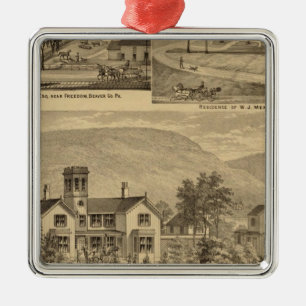 Residences of HJ Murdoch Metal Ornament